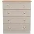 Sussex 4 Drawer Chest - Cashmere, Oak