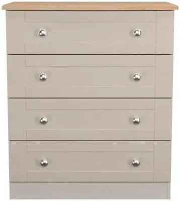 Sussex 4 Drawer Chest - Cashmere, Oak image