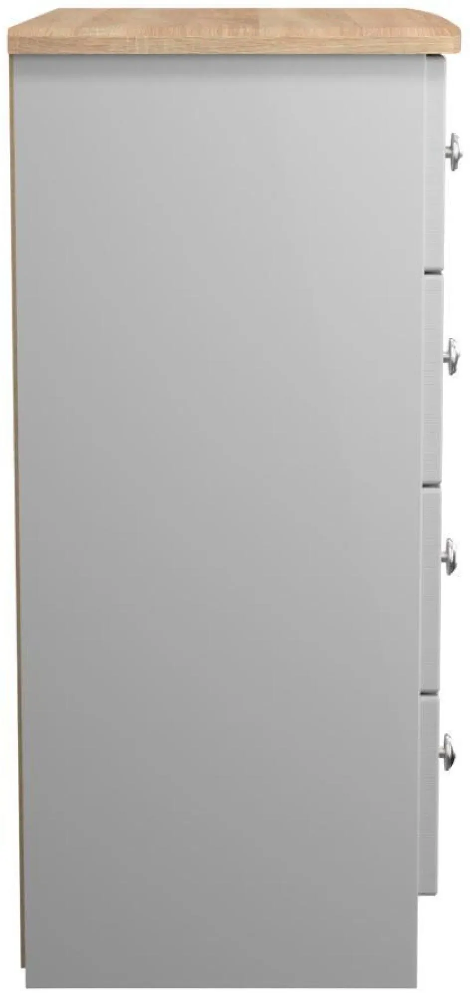 Sussex 4 Drawer Chest - Grey, Oak