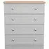 Sussex 4 Drawer Chest - Grey, Oak