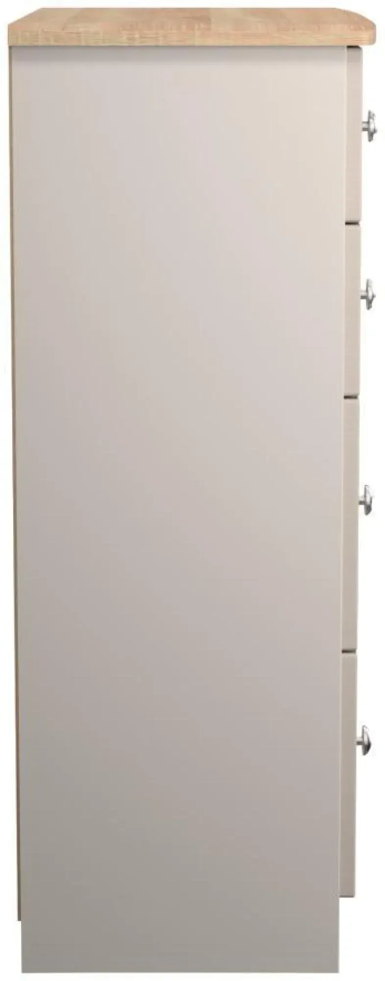 Sussex 4 Drawer Deep Chest - Cashmere, Oak