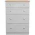 Sussex 4 Drawer Deep Chest - Grey, Oak
