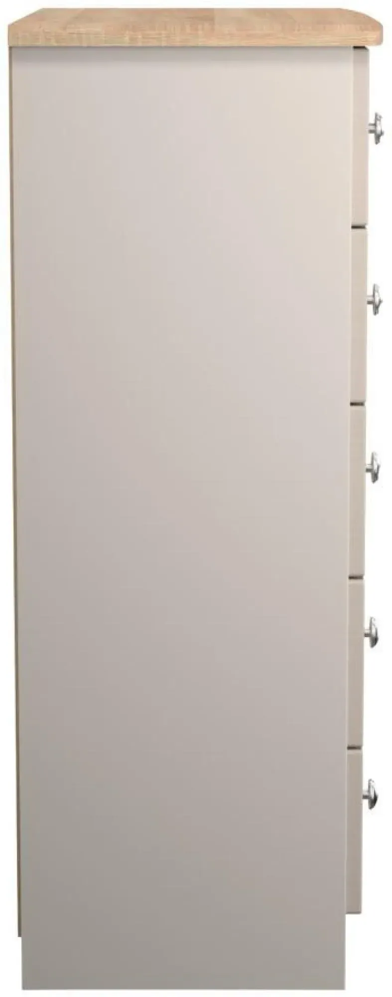 Sussex 5 Drawer Chest - Cashmere, Oak