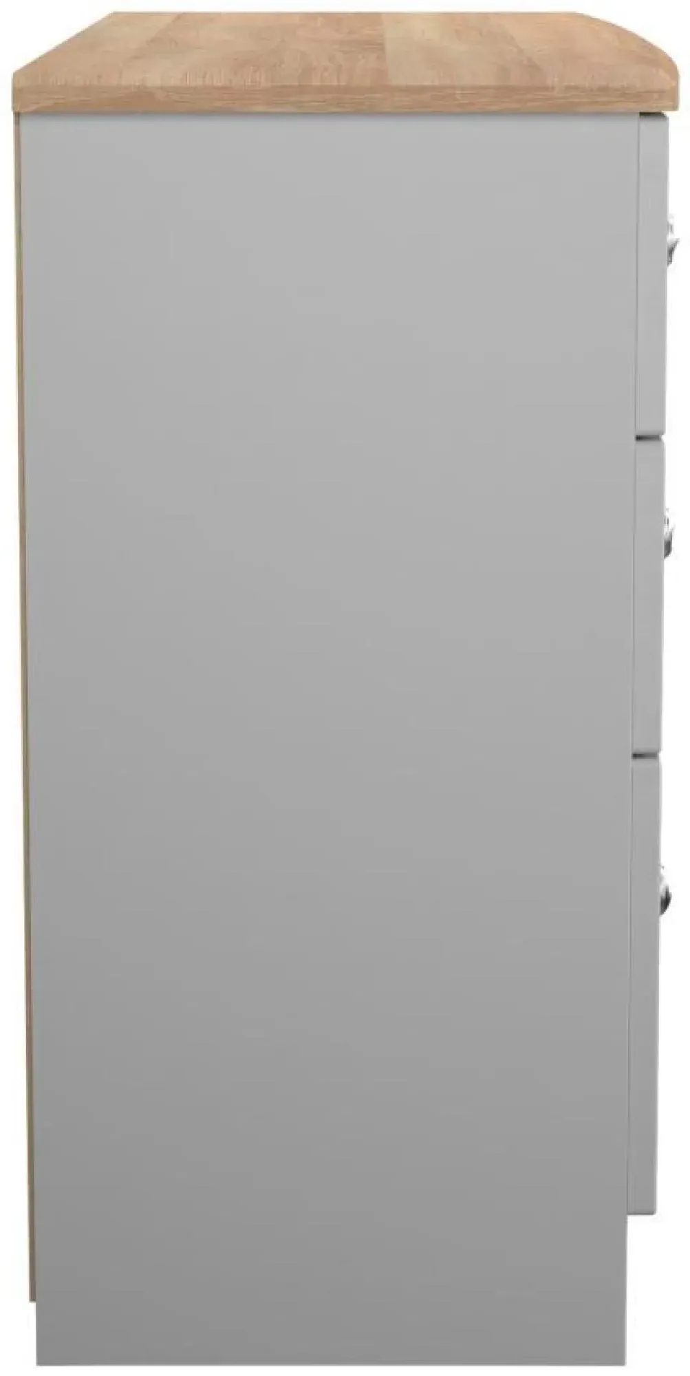 Sussex 6 Drawer Midi Chest - Grey, Oak