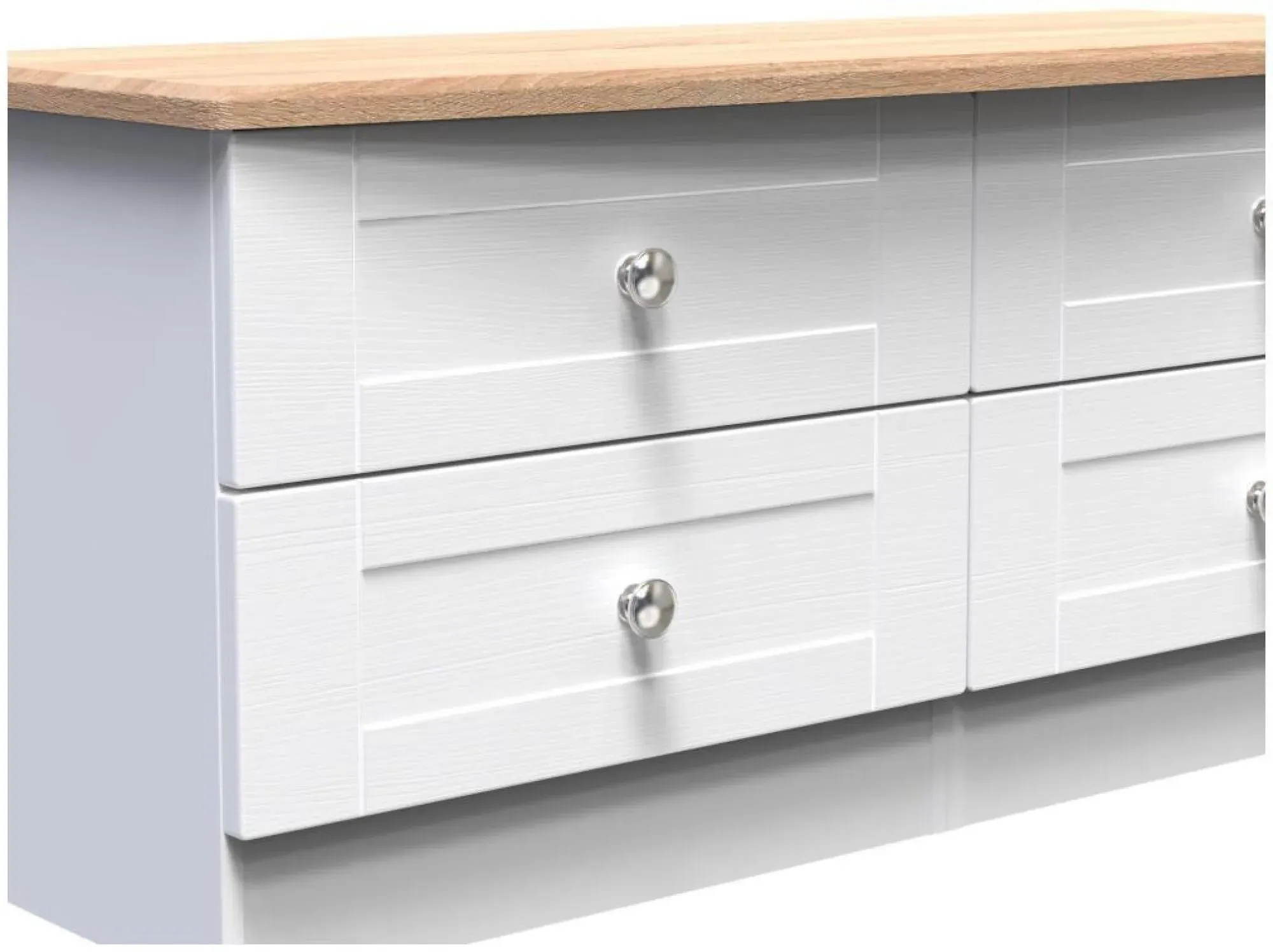 Sussex Bed Box - White, Oak Effect