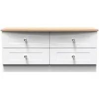 Sussex Bed Box - White, Oak Effect