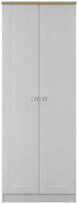 Sussex Tall Wardrobe 2 Door - Grey, Oak