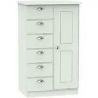 Victoria 1 Door Midi Wardrobe - Grey
