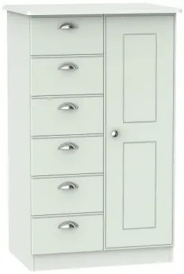 Victoria 1 Door Midi Wardrobe - Grey