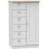 Victoria 1 Door Wardrobe - Grey, Oak