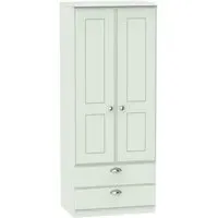 Victoria 2 Door 2 Drawer Double Wardrobe - Grey