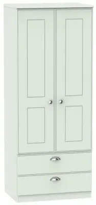 Victoria 2 Door 2 Drawer Double Wardrobe - Grey image
