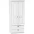 Victoria 2 Door 2 Drawer Double Wardrobe - White Ash