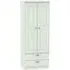 Victoria 2 Door 2 Drawer Tall Wardrobe - Grey
