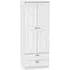 Victoria 2 Door 2 Drawer Tall Wardrobe - White Ash