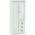 Victoria 2 Door Combi Wardrobe with Mirror & 3 Drawers - Grey