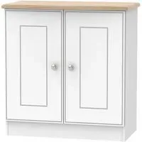 Victoria 2 Door Hall Cabinet - White, Oak