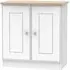 Victoria 2 Door Hall Cabinet - White, Oak