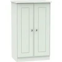 Victoria 2 Door Midi Wardrobe - Grey, MDF