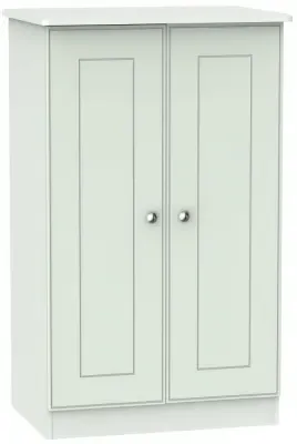 Victoria 2 Door Midi Wardrobe - Grey, MDF image