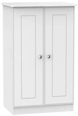 Victoria 2 Door Midi Wardrobe - White Ash image