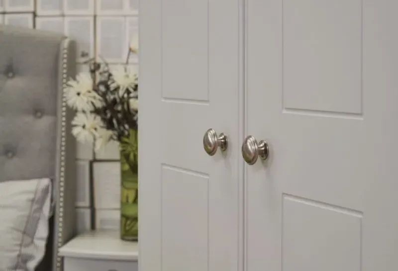 Victoria 2 Door Tall Wardrobe - Grey