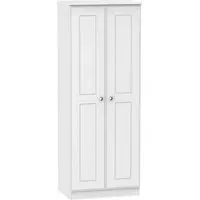 Victoria 2 Door Tall Wardrobe - White Ash
