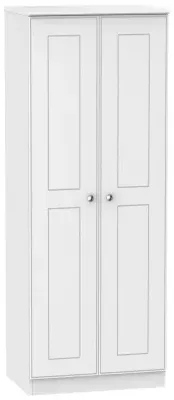Victoria 2 Door Tall Wardrobe - White Ash image