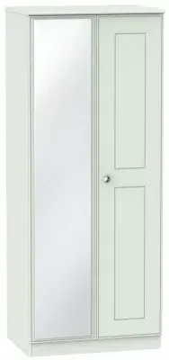 Victoria 2 Door Wardrobe with Mirror - Grey