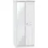 Victoria 2 Door Wardrobe with Mirror - White Ash