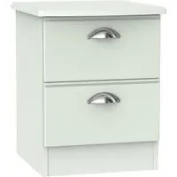 Victoria 2 Drawer Bedside Cabinet - Grey