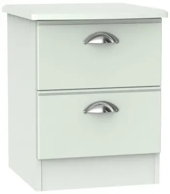 Victoria 2 Drawer Bedside Cabinet - Grey image