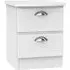 Victoria 2 Drawer Bedside Cabinet - White Ash