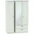 Victoria 3-Door Combi Wardrobe with Mirror - Grey