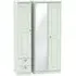 Victoria 3-Door Tall Combi Wardrobe with Mirror - Grey