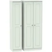 Victoria 3-Door Tall Wardrobe - Grey