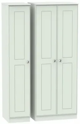 Victoria 3-Door Tall Wardrobe - Grey image