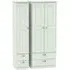 Victoria 3 Door Tall Wardrobe with 4 Drawers - Grey