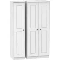 Victoria 3 Door Triple Wardrobe - White Ash