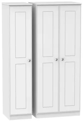 Victoria 3 Door Triple Wardrobe - White Ash image