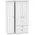 Victoria 3-Door Triple Wardrobe with Storage - White