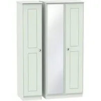 Victoria 3-Door Wardrobe with Mirror - Grey