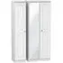 Victoria 3-Door Wardrobe with Mirror - White Ash