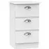 Victoria 3-Drawer Bedside Cabinet - White Ash