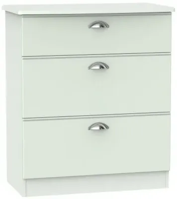Victoria 3 Drawer Deep Chest - Grey