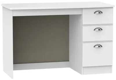 Victoria 3 Drawer Desk - White Ash