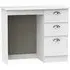 Victoria 3 Drawer Single Dressing Table - White Ash