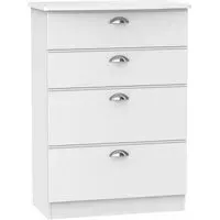 Victoria 4 Drawer Deep Chest - White Ash