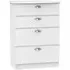 Victoria 4 Drawer Deep Chest - White Ash