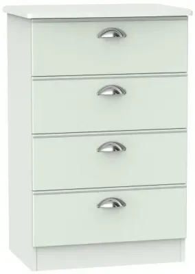Victoria 4 Drawer Midi Chest - Grey